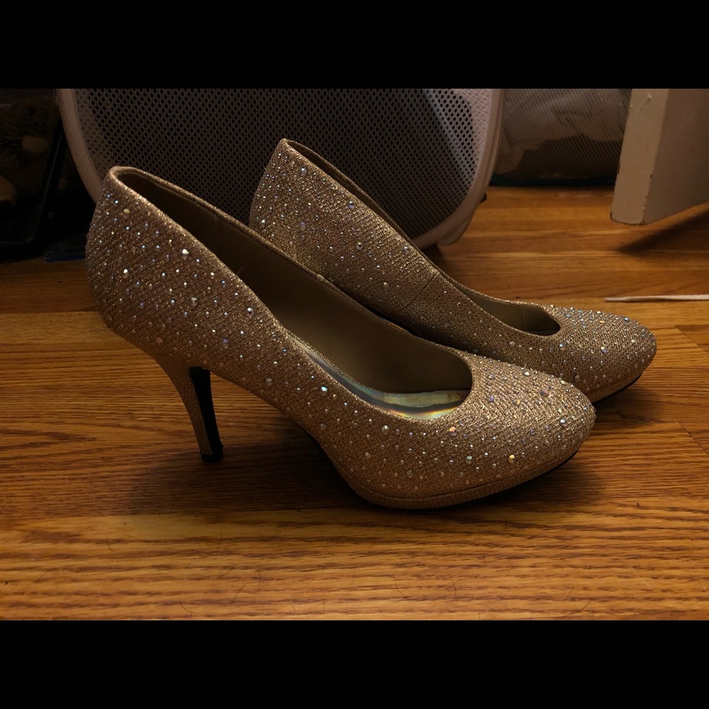Golden High Heels
